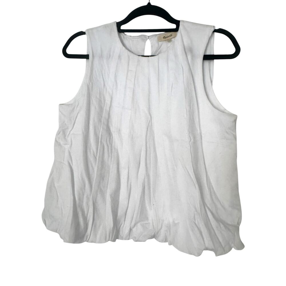 NWT Madewell Sleeveless Crewneck Bubble Top Size L - Picture 5 of 8